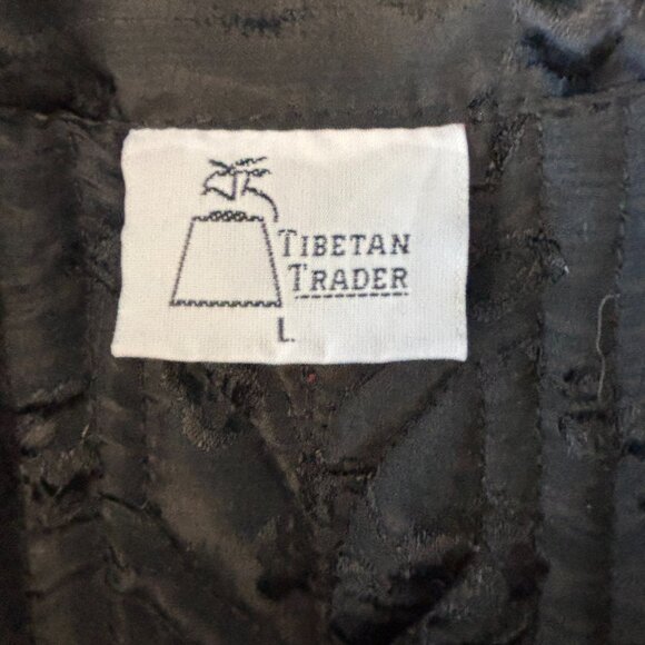 Tibetan Trader Red Velvet jacket SZ L fully lined with pockets 100% cotton - Picture 6 of 6